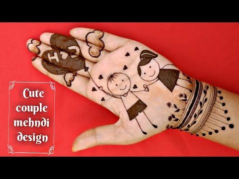 modern couple mehndi design