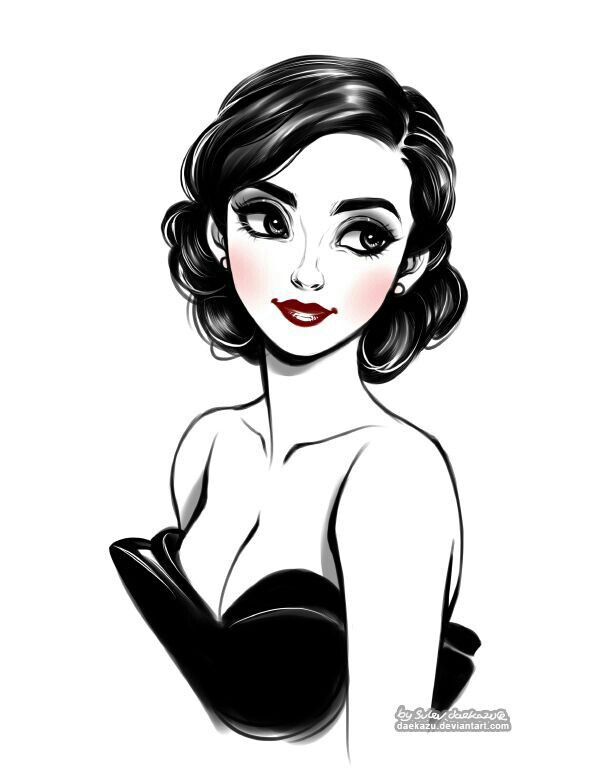 classy girl cartoon