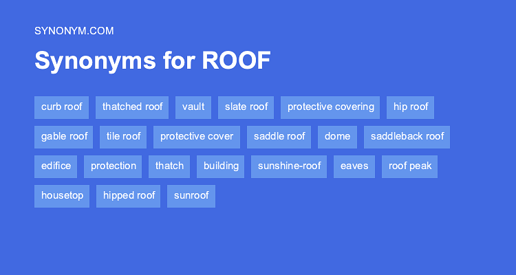 synonyms for roofing