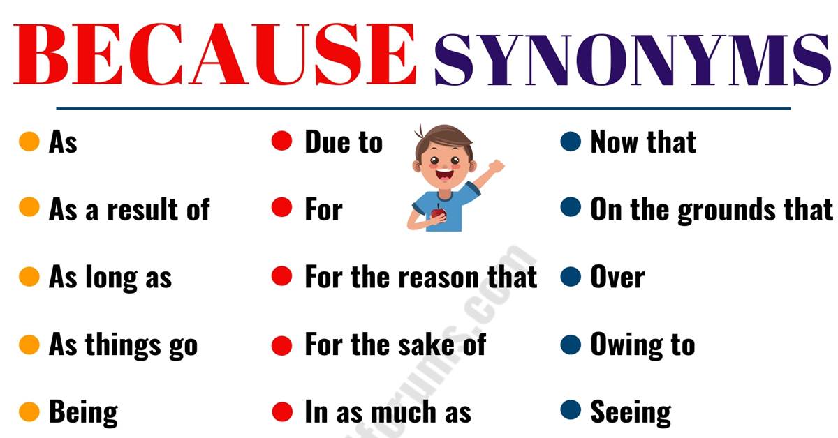 due to synonyms in english