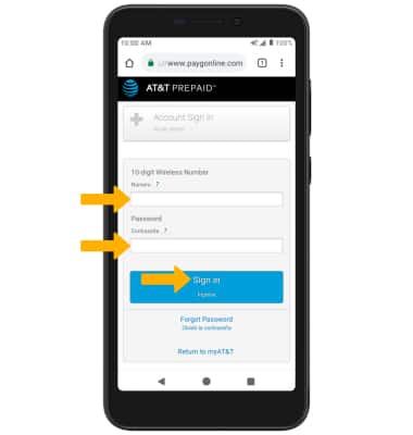 how to find my at&t prepaid account number