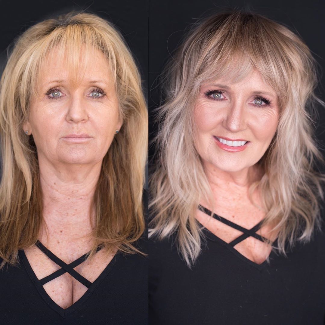 haircuts for older women with long hair