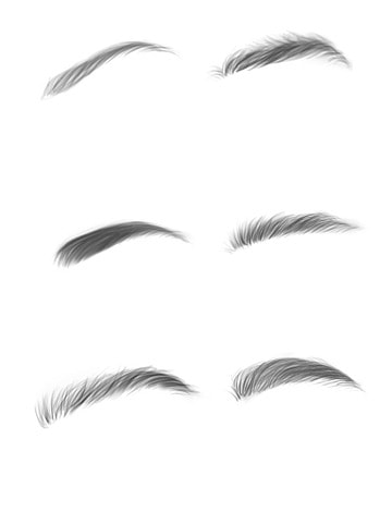 cartoon eyebrows