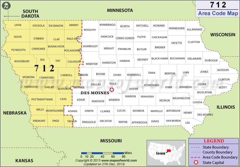 712 area code iowa