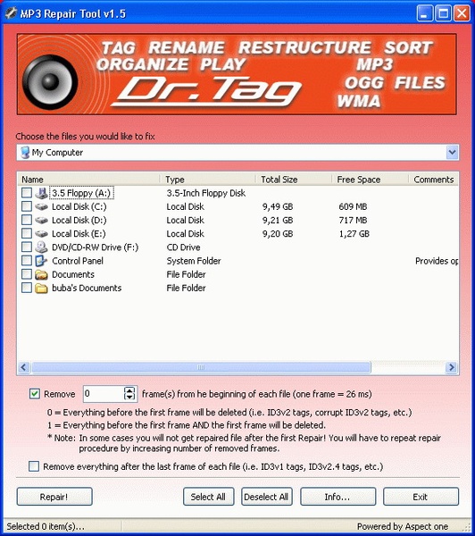 mp3 repair tool