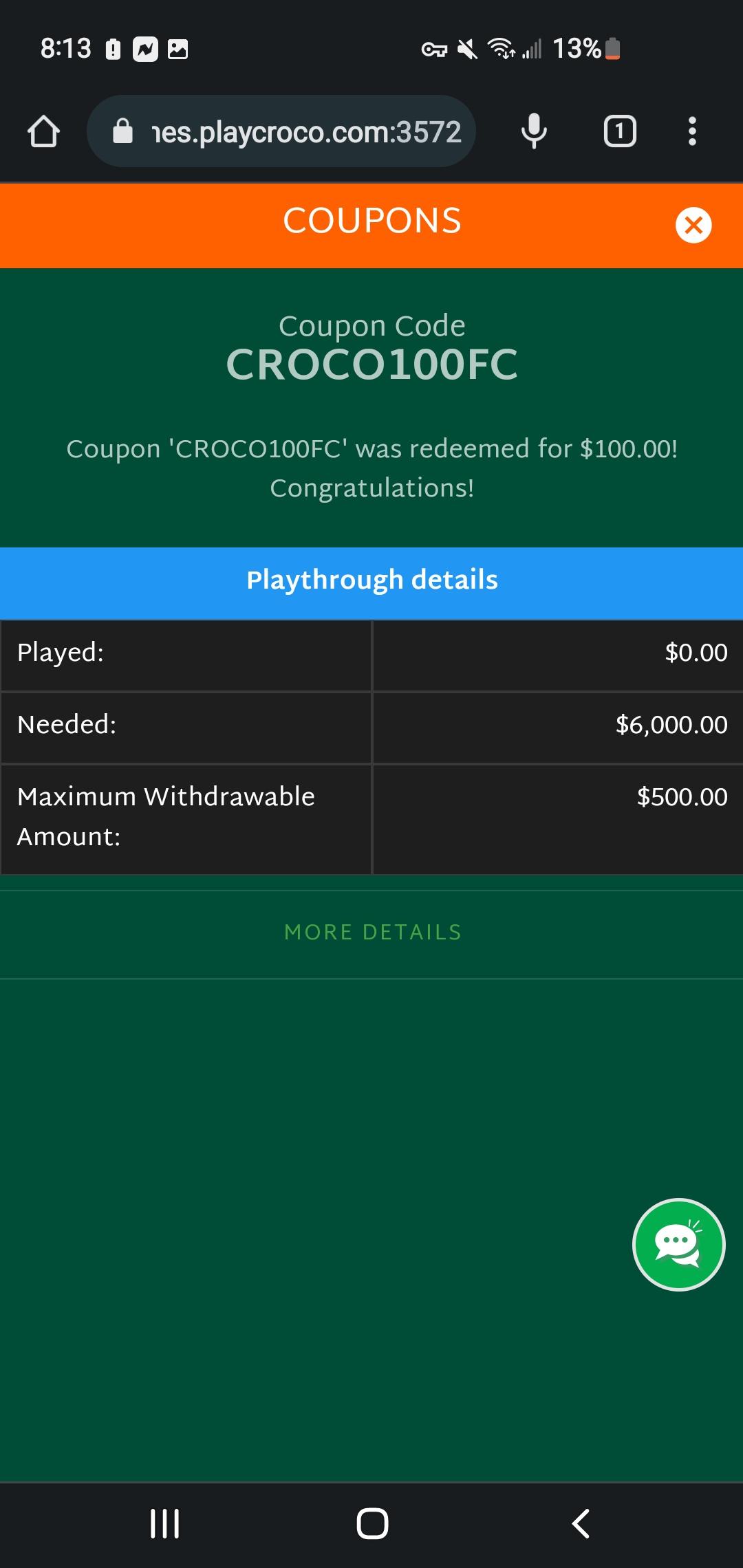 playcroco 100 no deposit bonus codes