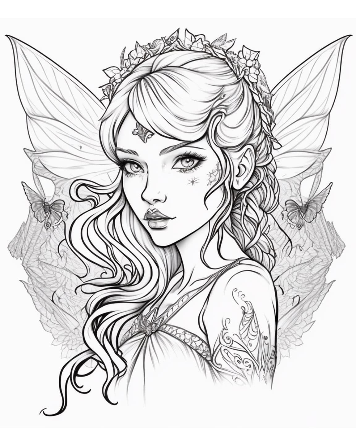 fairy colouring pages printable