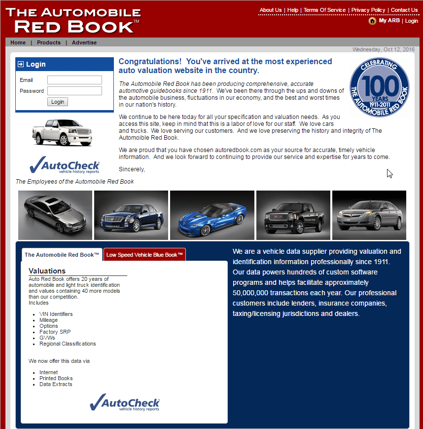 red book car value