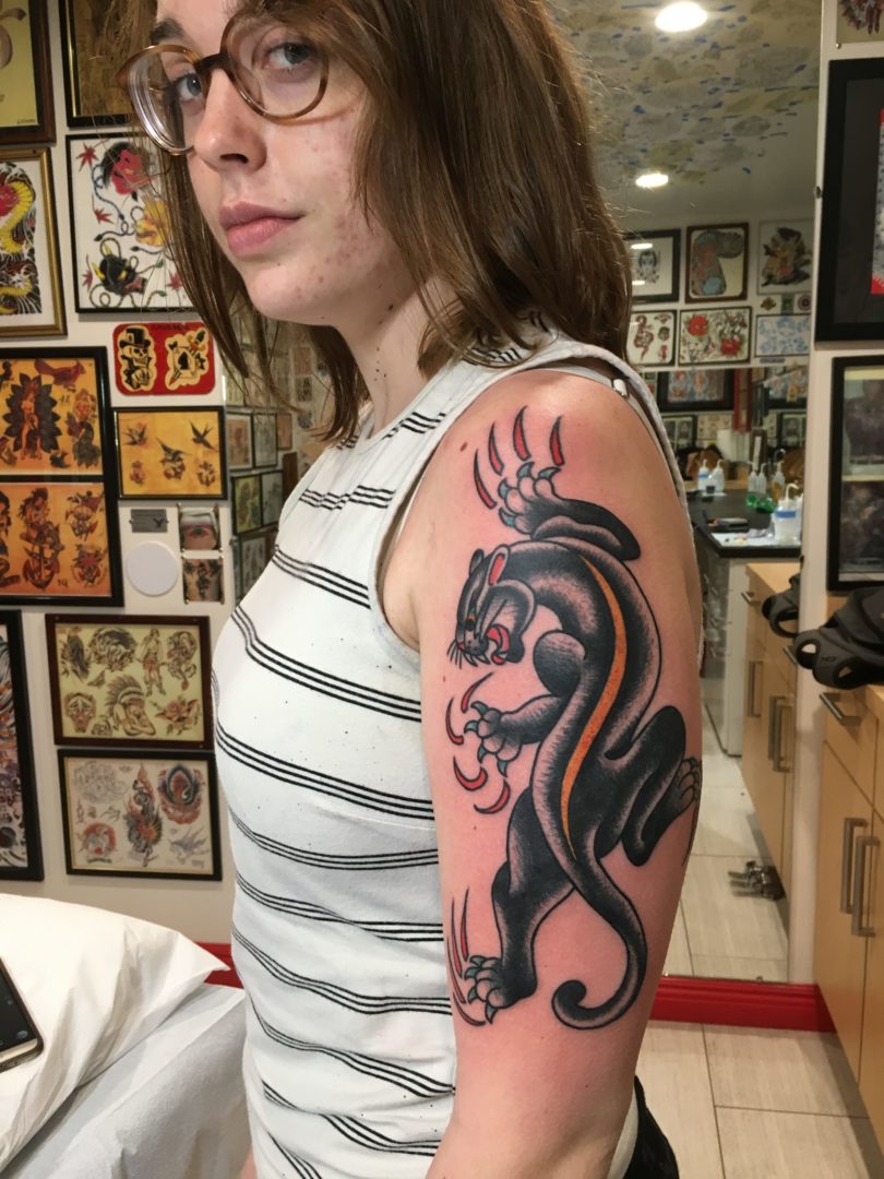 panther tattoo japanese