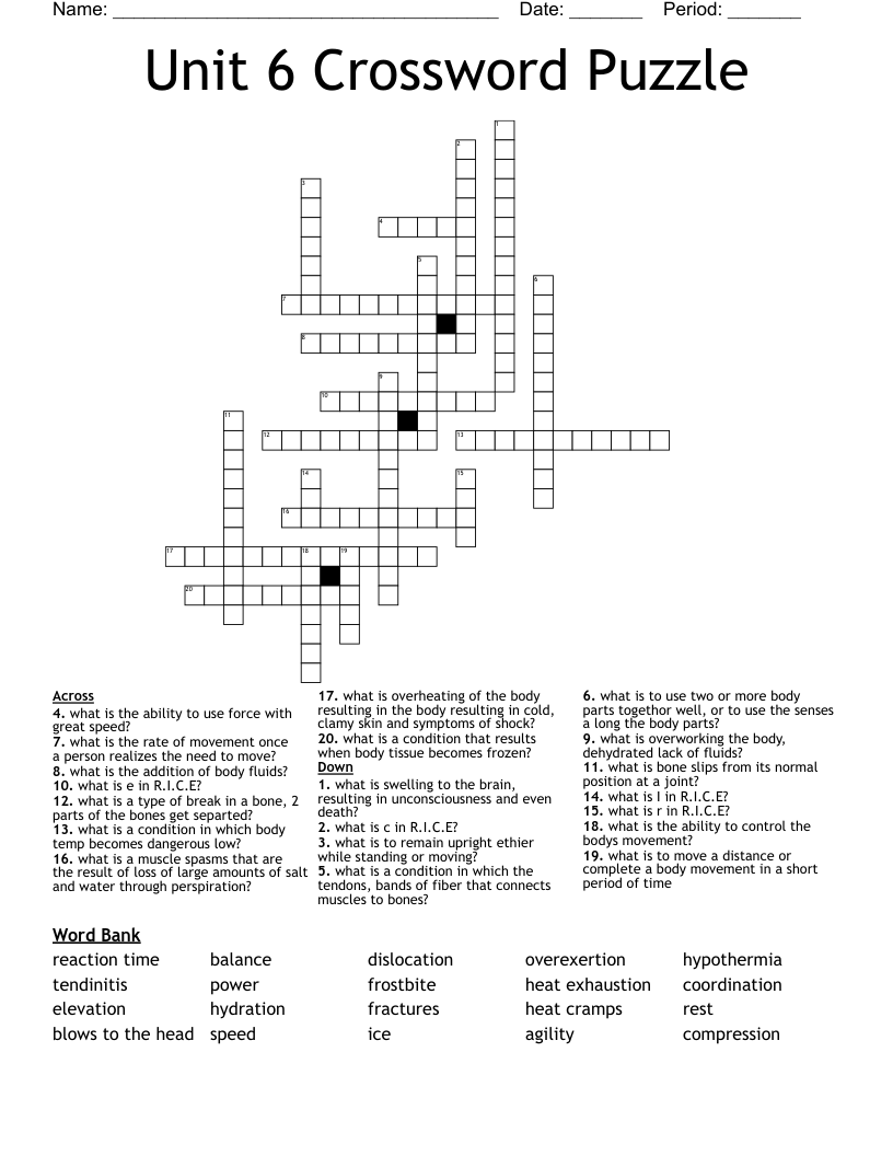 dangerous overheating of the body crossword