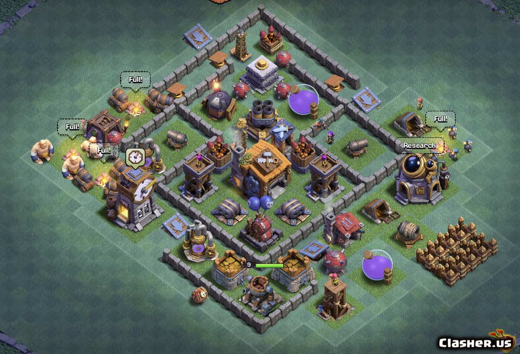 clash of clans builder base layout level 7