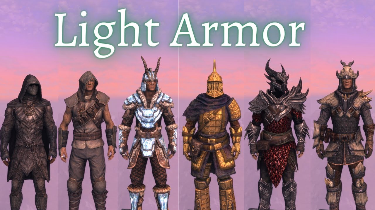 skyrim light armor list