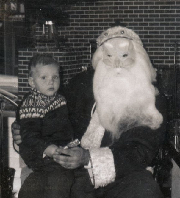 vintage creepy santa