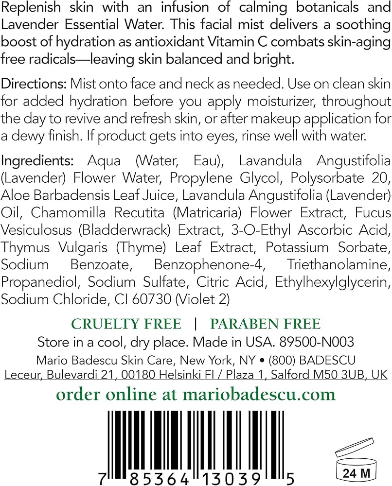 mario badescu ingredients