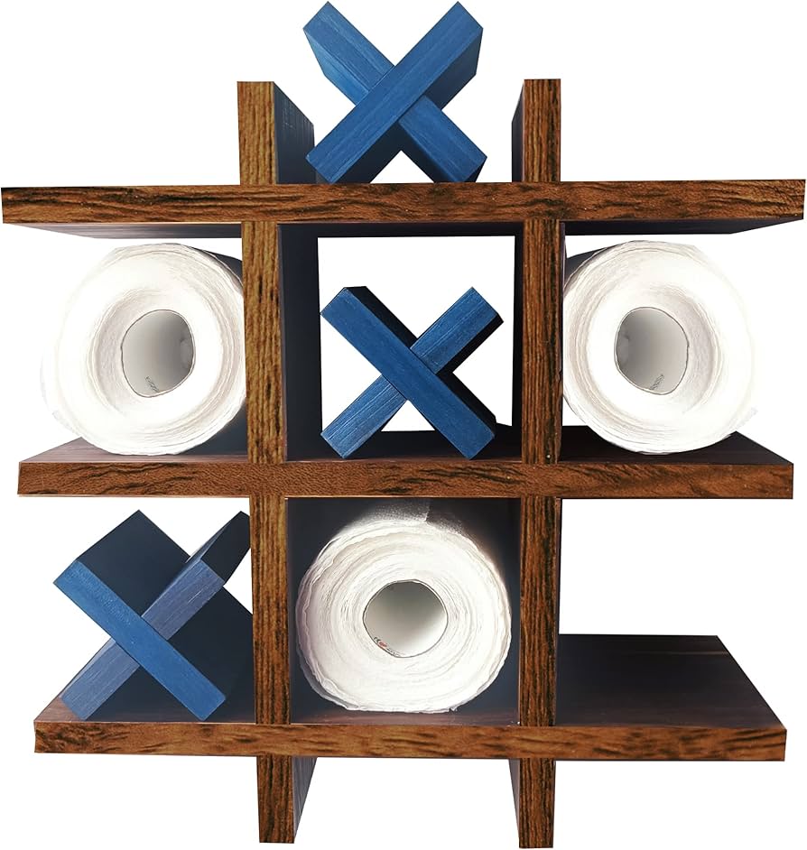 tic tac toe toilet paper holder