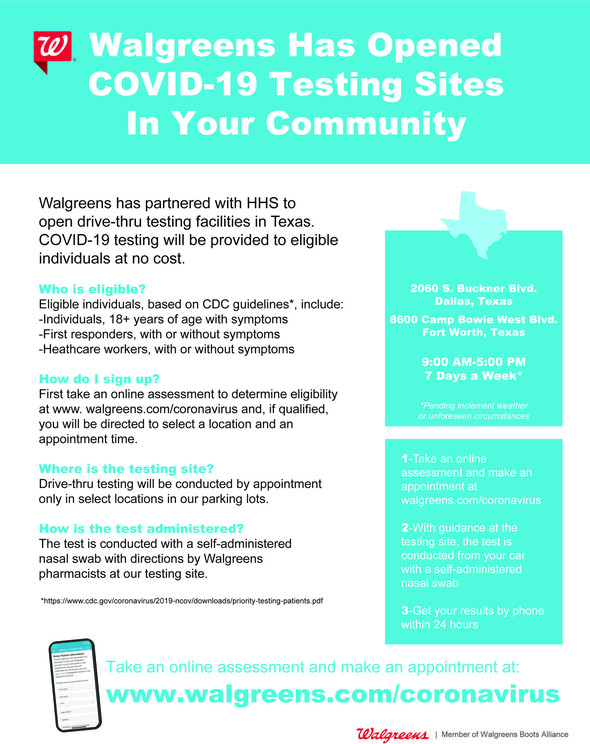 walgreens covid testing