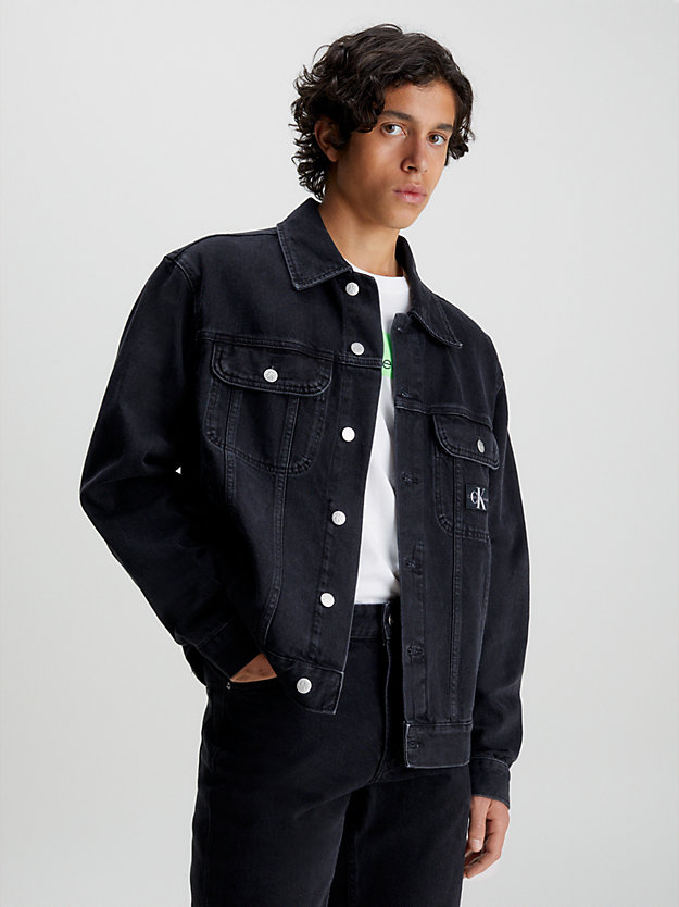 ck black denim jacket