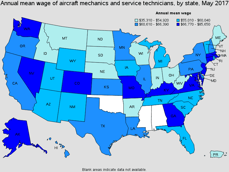 plane mechanic salary