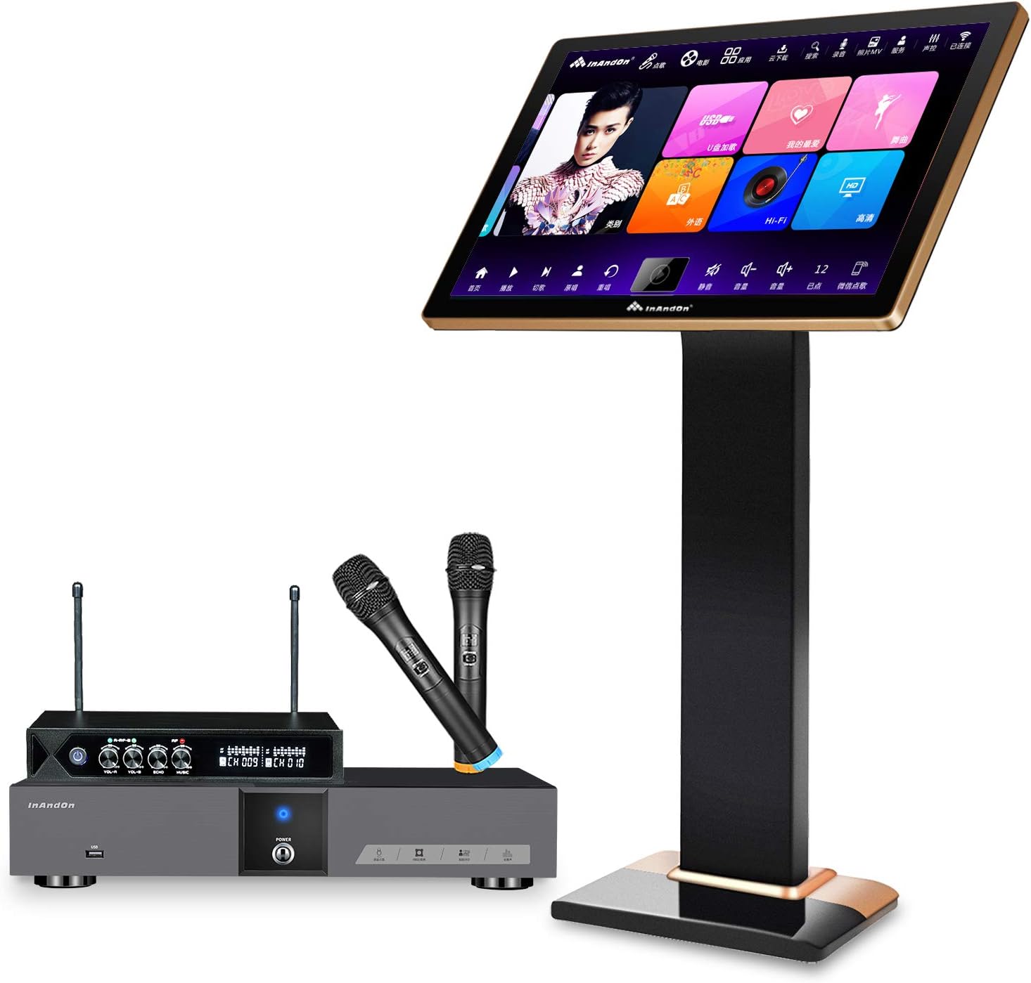 karaoke system with screen