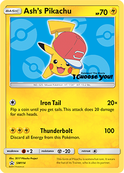 ashs pikachu card