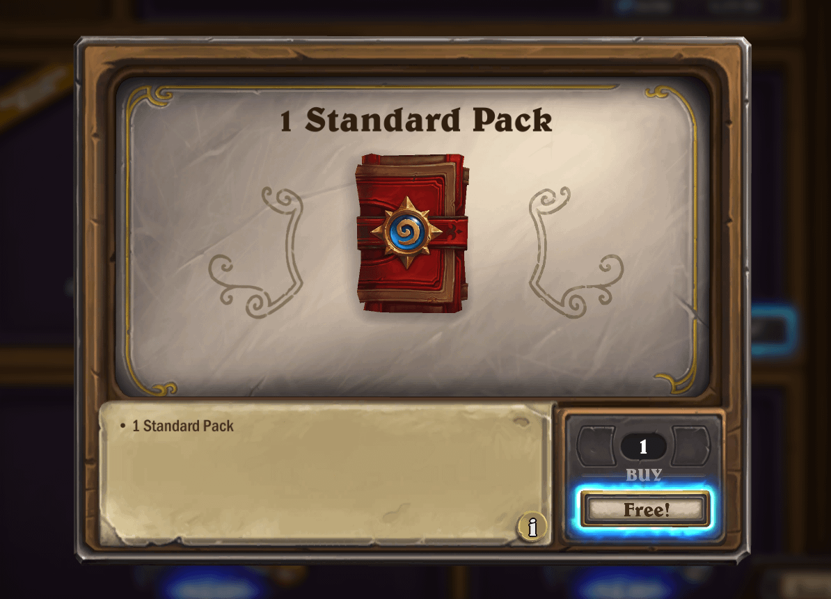 hearthstone free packs