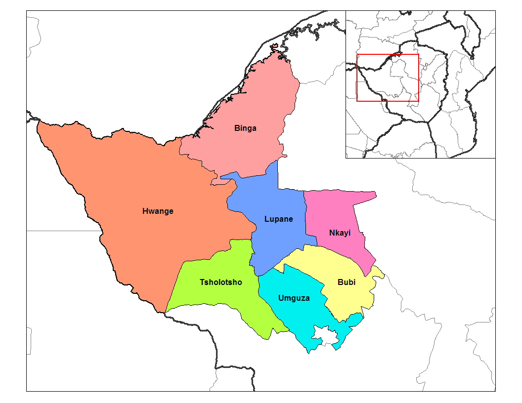 matabeleland map