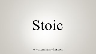 stoically pronunciation