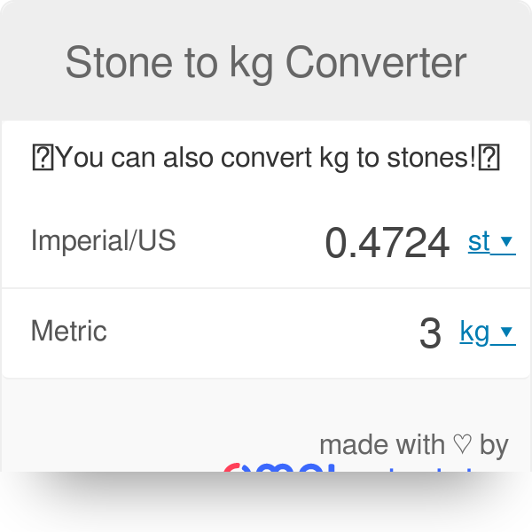 converter kg to stones weight