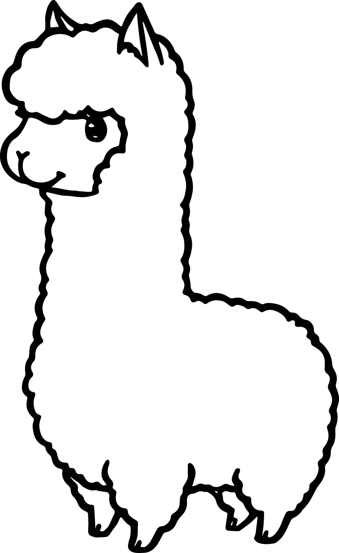 llama coloring page