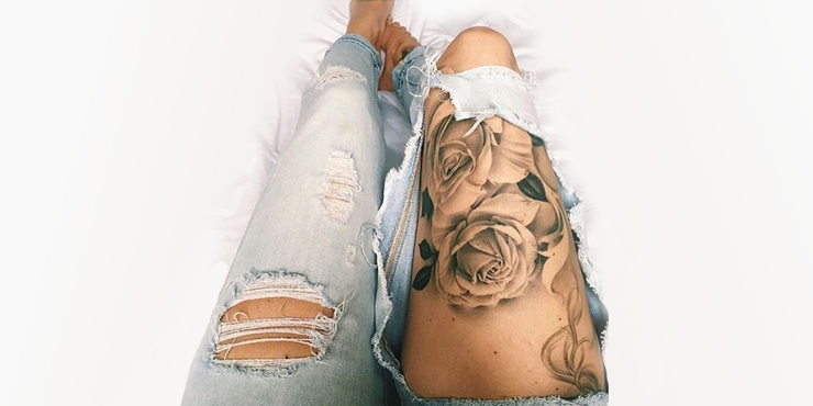 pierna tatuajes sexis para mujeres