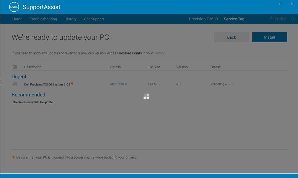 dell supportassist bios