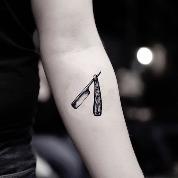 straight razor tattoo design