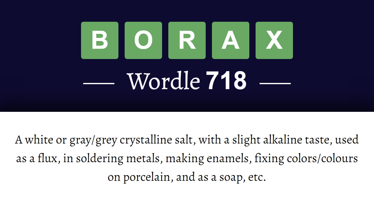 borax wordle