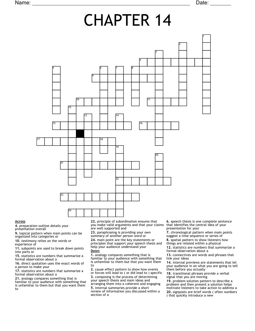 provide an address crossword