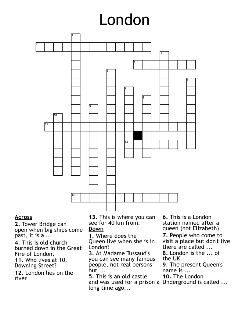 london district crossword