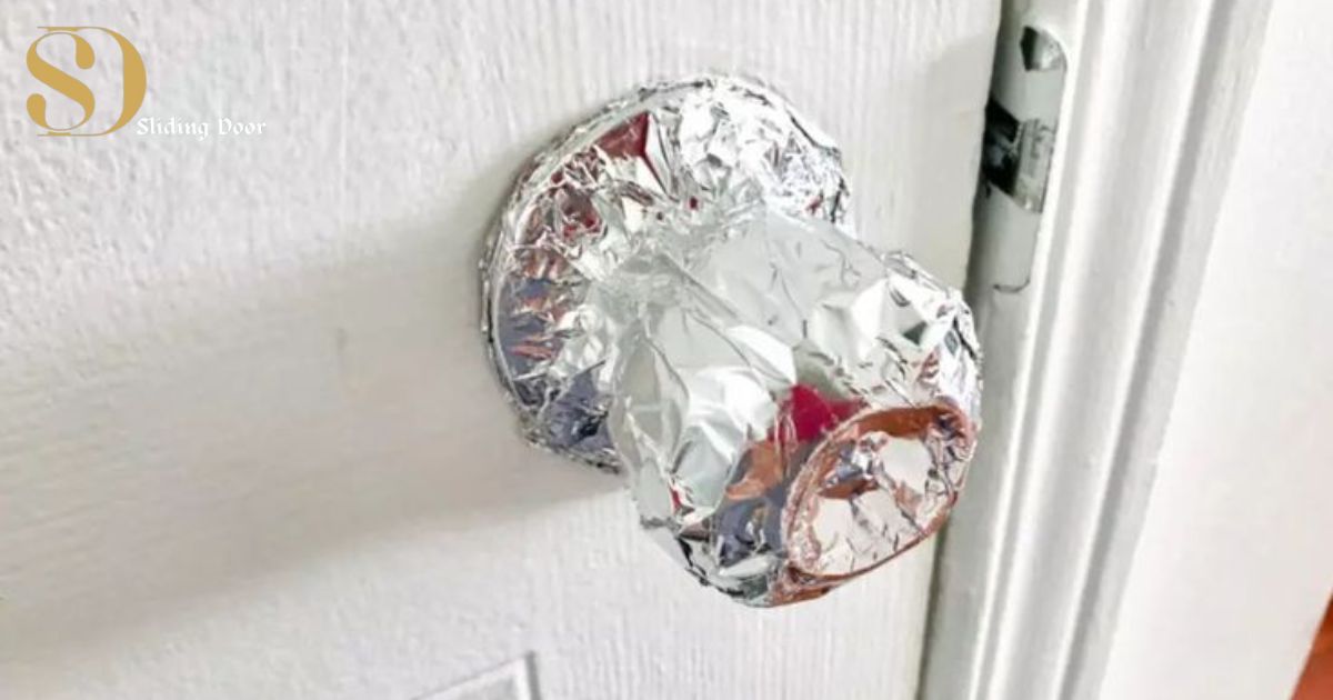 why wrap aluminum foil around door knobs