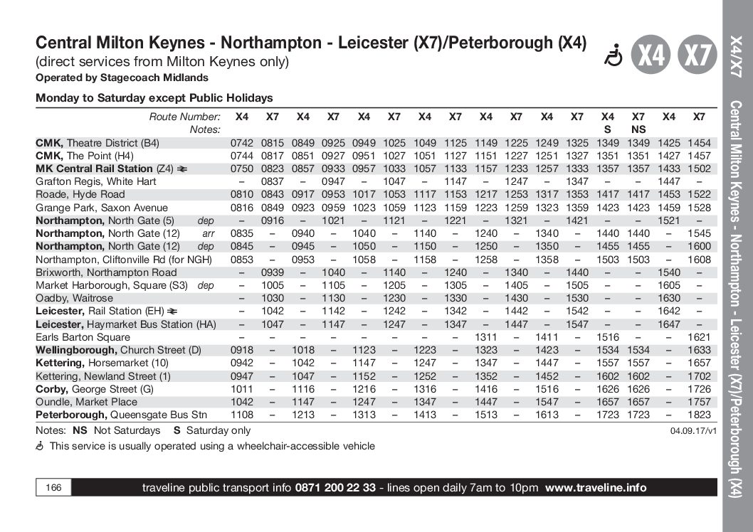 x7 bus timetable leicester