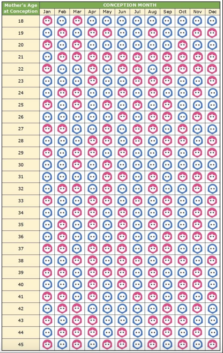 chinese gender prediction chart 2024