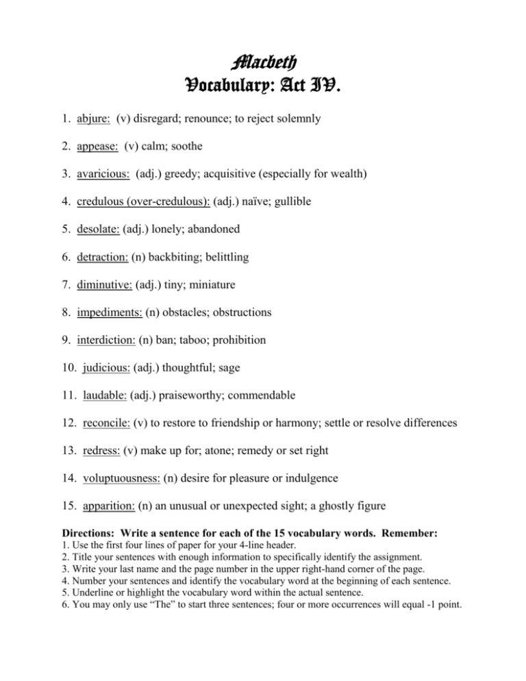 lord of the flies vocabulary chapter 5