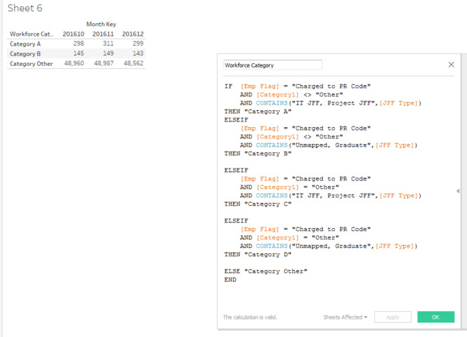 if condition in tableau