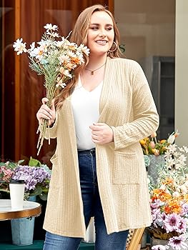 lightweight plus size cardigans