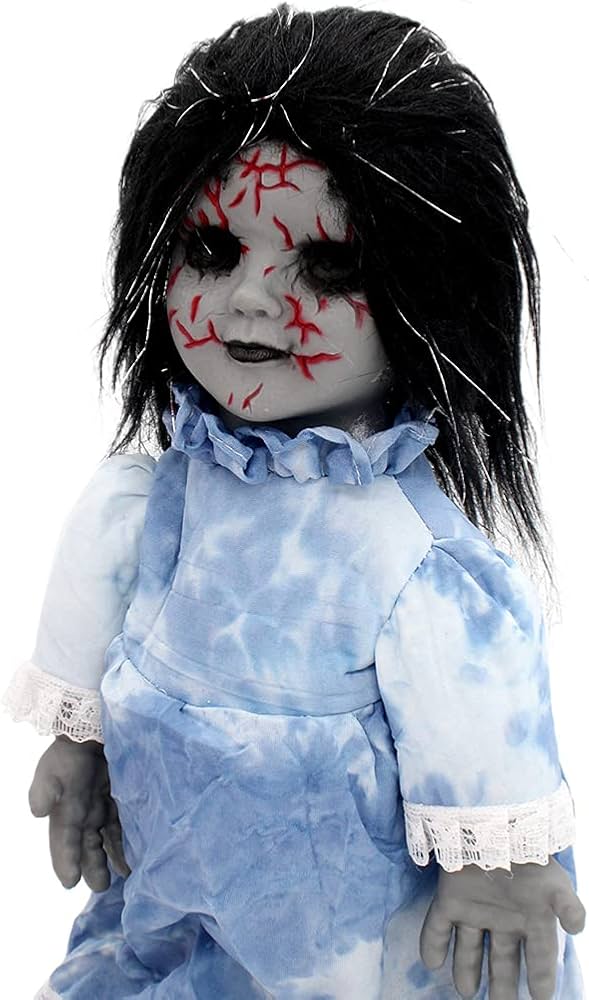 blue scary doll