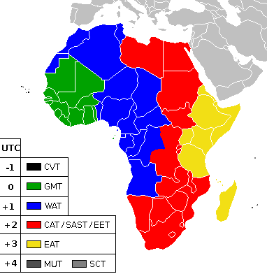 time zone south africa