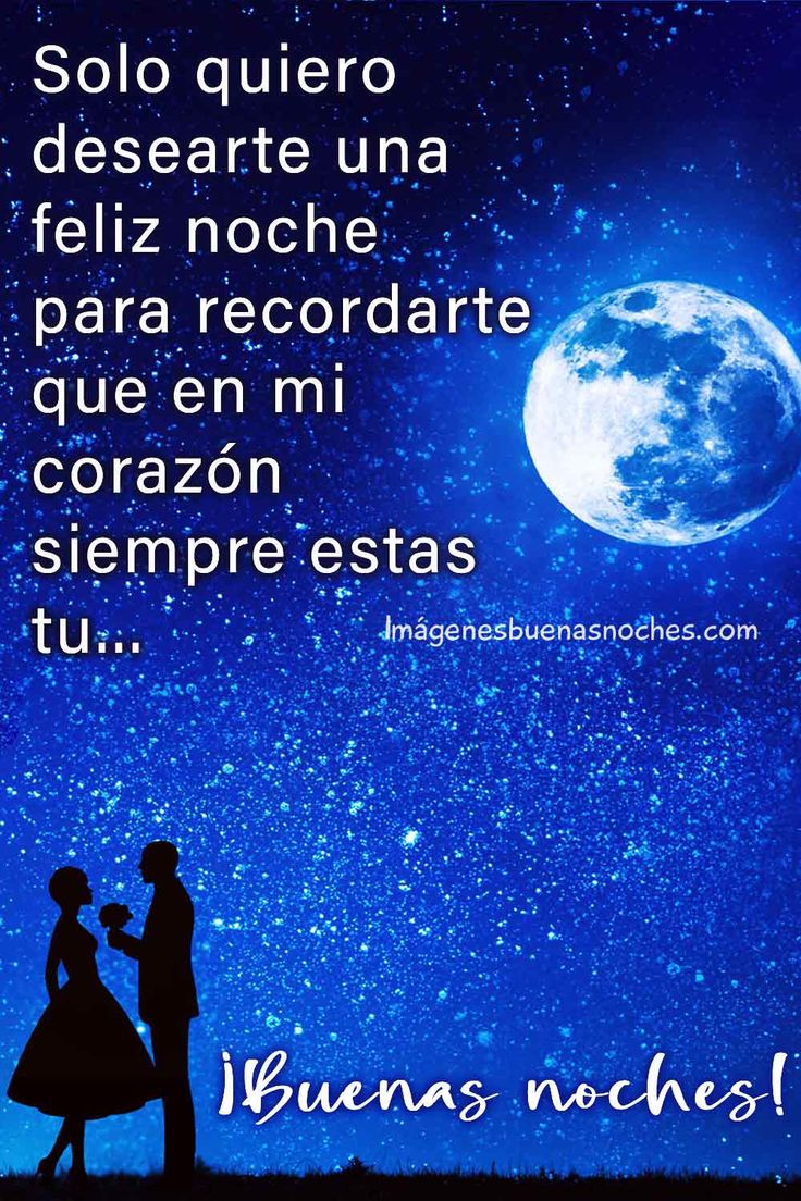 imagen con frase de buenas noches amor