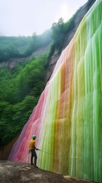 real rainbow waterfall