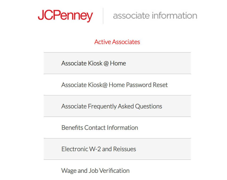 jcp associate kiosk at home