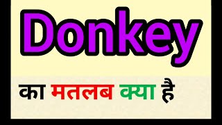 donkey from somewhere meaning in hindi