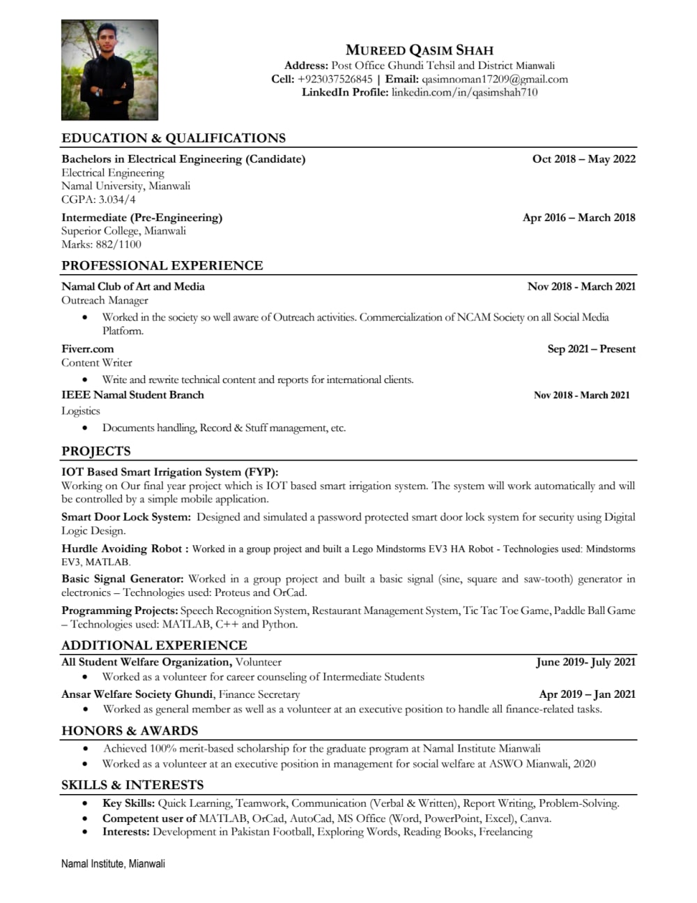 resume for upwork