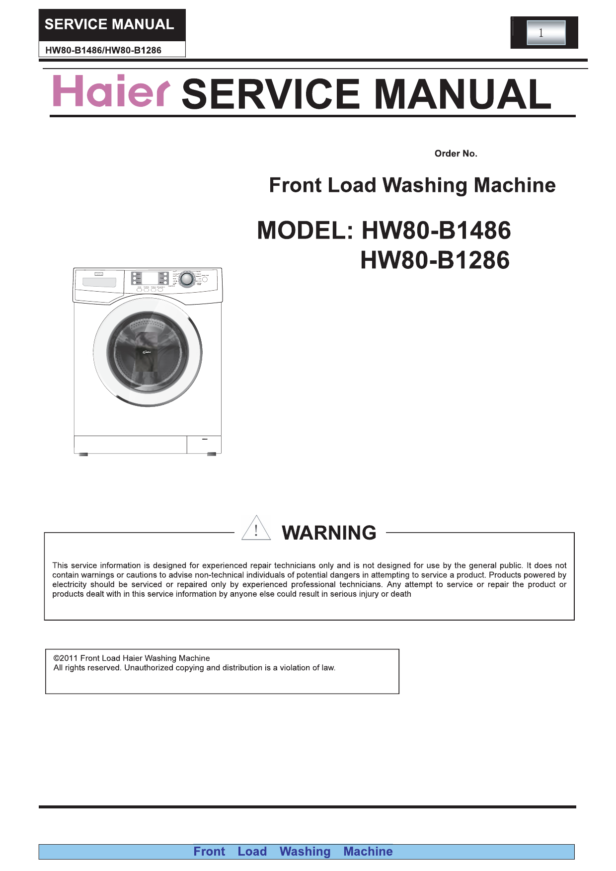 haier washing machine repair manual