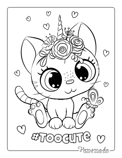 coloring pages of kitties